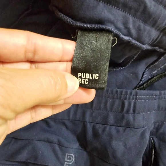 Public Rec Pants Joggers Mens 40x32 Navy Blue Performance Lounge Nylon Spandex - Picture 6 of 10